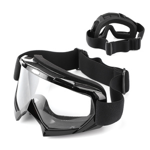 ヘルメットゴーグル 防風防塵スポーツグラス オートバイオフロードアウトドアライディング用 (ブラック) - Product Image 3