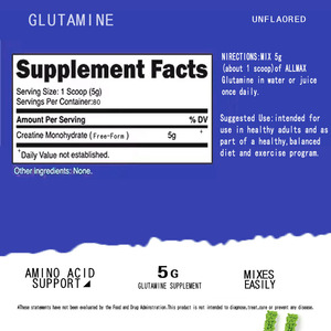 Bubuk L-Glutamine untuk Dewasa - Meningkatkan Fungsi Otak, Meningkatkan Peristaltik Usus, Meningkatkan Metabolisme, Menyediakan Sumber Nitrogen - Product Image 2