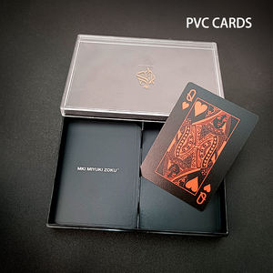 Logotipo personalizado a prueba de agua para Casino <span class=keywords><strong>Poker</strong></span> Naipes Tarjetas de plástico para eventos <span class=keywords><strong>VIP</strong></span> con embalaje personalizado - Product Image 3