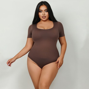 <span class=keywords><strong>Corset</strong></span> de <span class=keywords><strong>grande</strong></span> <span class=keywords><strong>taille</strong></span> à haute élasticité avec crochet, string à manches courtes, pour femmes, pour l'été - Product Image 2