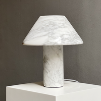 Luxe moderne marbre Base verre tactile contrôle bureau lampe de Table AC alimenté LED pour chambre chevet salon décor