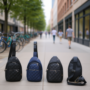 Borsa a Tracolla EB 12X9 Pollici in Poliestere Impermeabile con Chiusura a Cerniera Stile per Tutte le Stagioni - Product Image 2