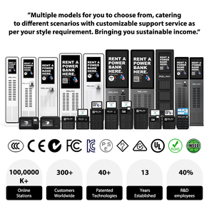 Station de partage de batteries externes Relink Pro intégrée avec système de paiement par carte de crédit NFC pour les unités de 5000mAh/8000mAh, Kiosque pour flotte mondiale - Product Image 6