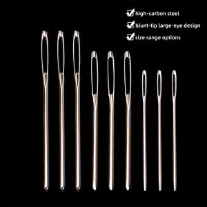 Aiguilles <span class=keywords><strong>à</strong></span> coudre <span class=keywords><strong>à</strong></span> pointe émoussée <span class=keywords><strong>à</strong></span> grand chas en <span class=keywords><strong>laine</strong></span> argentée, durables, écologiques, portables, pour broderie au point de croix, tapisserie et couture <span class=keywords><strong>à</strong></span> la main - Product Image 1