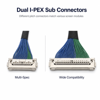 Câble coaxial micro 20 broches à pas de 0,4 mm personnalisé Sino-Media avec connecteur PVC verrouillable et âme en cuivre, modèle 20679-020T-01