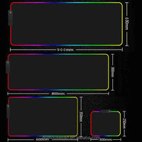 Tapis de souris de jeu RGB personnalisable ZHENGYE avec lumière LED, chargeur sans fil 15W, impression couleur intégrale, en caoutchouc et polyester, en stock