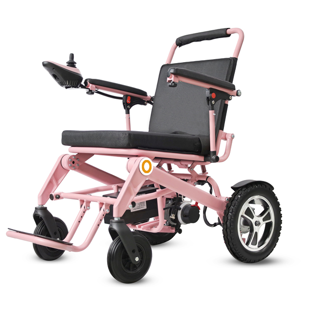 High Strength Carbon Steel Lightweight Foldable Portable Electric Wheelchair with Dual Motors for Travel