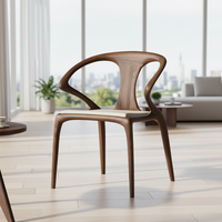 Chaises de salle à manger en bois modernes et luxueuses avec dossier pour salon, salle à manger, café, hôtel, appartement, meubles, bar à domicile