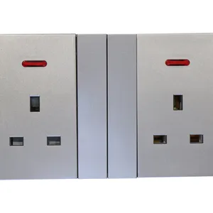 British style double 3pin switches and sockets
