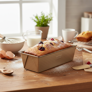 Mojave Gold Line 30.5cm Plumcake e stampo per il pane eco-friendly riutilizzabile in Silicone e acciaio inossidabile strumento di pasticceria a forma di fiore - Product Image 3