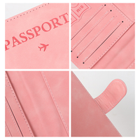 Vente en gros Porte-passeport personnalisé Porte-cartes de visite portable et étanche Porte-cartes en cuir PU Portefeuille avec boucle magnétique
