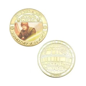 Pièce de monnaie commémorative <span class=keywords><strong>Star</strong></span> Wars Force Awakens, en fonte, à thème cinématographique, emballée individuellement, cadeau - Product Image 3