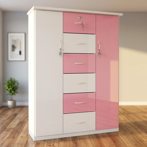 Armoire en plastique autoportante du Vietnam avec 2 portes verrouillables, 130 cm de haut, I Thnh Furniture pour la maison ou l'appartement - Product Image 2