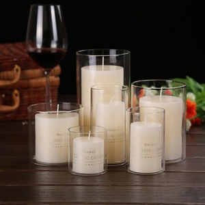Wedding <b>Decor</b> High Jars Large Clear Glass Candle Holder Water Straight Heat Resistant Floating Empty Sand Candle Containers - Product Image 5