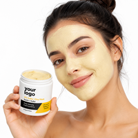 Mascarilla de arcilla de caolín con 3% de sulfuro para el cuidado profesional de marca privada, limpia profundamente los poros, controla la grasa, calma el enrojecimiento, el acné y la piel sensible.