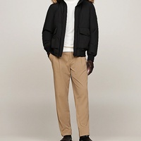Veste en duvet classique de luxe pour homme en Canada, veste matelassée à capuche en fourrure