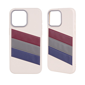 TPU Cuero-Textura Tri-Color Full-Cover Phone Case Funda - Product Image 5