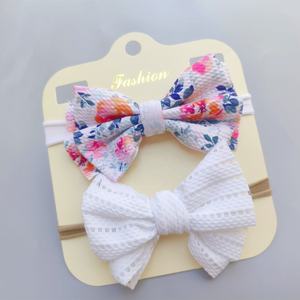 Bandeaux à nœuds en nylon extensible pour bébés, accessoires pour cheveux de bébés - Product Image 4