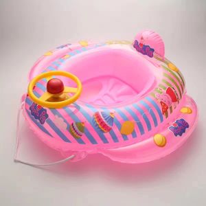 Peppa Pig Baby Swim Ring <b>Inflatable</b> <b>Float</b> With Steering Wheel For Toddlers 1-6 Years Swimming Pool Water Play - Product Image 3