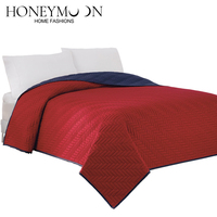 HONI Couvre-lit réversible léger en microfibre 90 GSM, style moderne, motif géométrique classique, ensemble de couette Pinsonic