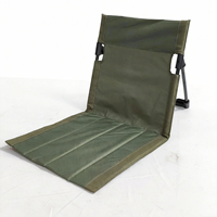 Chaise de plage pliable d'extérieur, tapis de camping compact pour la randonnée et le pique-nique avec dossier