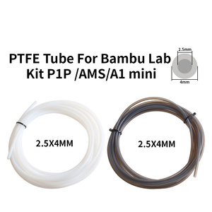 Para Bambu Lab P1P AMS A1 Mini impresora <span class=keywords><strong>3D</strong></span> blanco y gris PTFE tubo Teflonto tubo Bowden extrusora 1,75mm ID2.5mm OD4mm para Bambu - Product Image 2