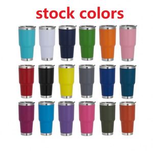 Gobelets isothermes à double paroi en acier inoxydable de 30 oz, sans BPA, de haute qualité, avec revêtement en poudre, écologiques, avec couvercle - Product Image 6