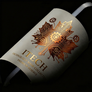 <strong>Printing</strong> Luxury Custom <strong>Labels</strong> 3D Features Textured Embossed Gold Foil White Black Wine <strong>Label</strong> for Glass <strong>Bottles</strong> - Product Image 4