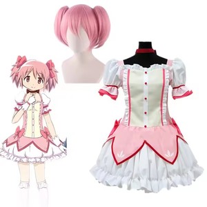 Disfraz de Anime Ecowalson, Peluca de Kaname Madoka, Disfraces de <span class=keywords><strong>Puella</strong></span> Magi Madoka Magica, Vestido Lolita Bonito para Mujer, Conjuntos Completos de Halloween - Product Image 1