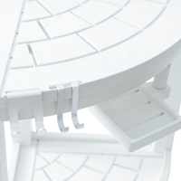 Table d'angle HDPE jambes de rasage mobilier d'extérieur banc siège matière plastique étagère de rangement pour plage salle à manger utilisation en extérieur