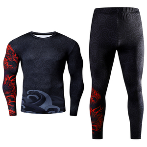 2 pz/<span class=keywords><strong>set</strong></span> da <span class=keywords><strong>uomo</strong></span> a compressione rapida e asciutta da <span class=keywords><strong>palestra</strong></span> allenamento abbigliamento sportivo da Jogging tuta sportiva tuta sportiva - Product Image 2