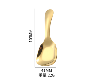 DF449 Gift Promotion Cute Stainless Steel <b>Spoon</b> Short Handle Gold Ice Cream Tea <b>Coffee</b> <b>Spoon</b> - Product Image 1