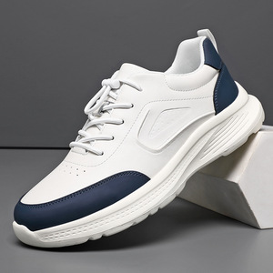 Chaussures en cuir décontractées pour hommes, style britannique, talon bas, semelle légère, pour le bureau et la carrière, avec coutures et pompons, origine Wenzhou - Product Image 2