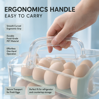 Boîtes de rangement transparentes sans BPA, porte-œufs en acrylique, contenants de stockage alimentaire en acrylique hermétiques