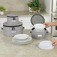 Tissu de cuisine/Organisateur de porte-assiettes multifonctionnel durable pour le stockage et le transport Protéger les plats/tasses