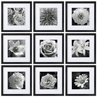 Cadre photo décoratif en bois sur mesure, noir, moderne, pour la décoration murale de la maison, pour accrocher des cadres photo au mur