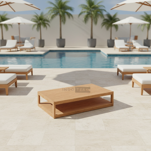 Mesa Plegable de Madera Maciza de Teca para Exteriores Haven, Resistente al Agua, a los Rayos UV y Ligera para Espacios Exteriores Modernos - Product Image 6