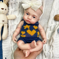 Poupée Reborn Fille de 12 Pouces Faite à la Main en Silicone Intégral, Peau Douce et Réaliste pour Compagnie Émotionnelle et Cadeau de Collection