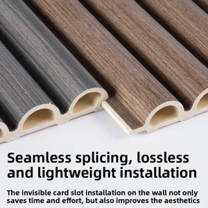 Entrega de Muestras Gratuitas, Muestras Personalizadas, Paneles de Madera Ecológica y Madera Verde para Paredes y Techos - Diseños de Celosía Ondulada Semicircular - Product Image 3