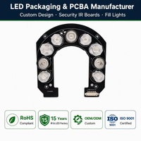 Carte PCBA LED infrarouge SMD 850nm personnalisée pour caméra CCTV, longue portée, sans point rouge, Epistar, directement de l'usine OEM