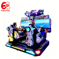 Machine de tir d'arcade en métal à monnayeur avec interface anglaise, simulateur de tir dynamique somatosensoriel pour centres de jeux