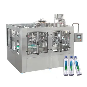 Chine 500ML entièrement automatique 3 en 1 Mini bouteille à l'échelle de la petite entreprise Source minérale Pure Table Prix de la machine de remplissage d'eau potable