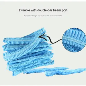 Sombrero de tira de tela no tejida desechable personalizable, a prueba de polvo, de <span class=keywords><strong>cabello</strong></span> anticaída, <span class=keywords><strong>Red</strong></span> de pelo de <span class=keywords><strong>Chef</strong></span>, transpirable, personalizable <span class=keywords><strong>para</strong></span> seguridad - Product Image 4