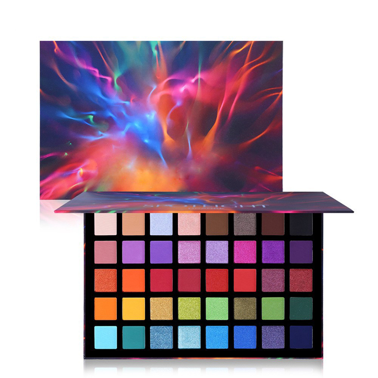 OEM/ ODM высокий пигмент 40 цветов Мерцающая матовая Косметика Палитра теней для век с пользовательским логотипом
