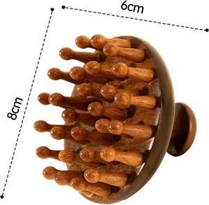 Cepillo para el Cabello Multifuncional Portátil con Logotipo Personalizado para Hombres y Mujeres, Peine de Madera para Masaje del Cuero Cabelludo, Cepillo de Sándalo para el Cuidado del Cabello - Product Image 4