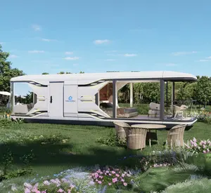 20ft 40ft Outdoor Modern Popular Prefab House Tiny House Mobile Working House Office Pod Apple Cabin