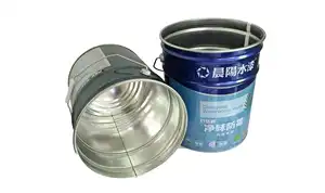 18L Empty Round Paint Drum Tin Bucket Oil Paint Steel Barrel For Packaging