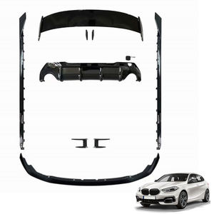 Nuevo Kit de Carrocería ABS con Recortes para Escape, Clip-on para <span class=keywords><strong>Serie</strong></span> 1 F40, Negro, Lip Delantero, Faldones Laterales, Alerón de Techo, Difusor Trasero - Product Image 1