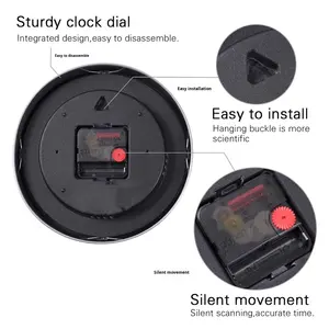 Кварцевые круглые бесшумные настенные часы с арабскими цифрами, легкие и роскошные, для гостиной и спальни, декоративные часы - Product Image 5
