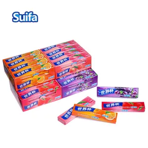 Sucre à mâcher personnalisé, bon goût, 35g, variété de saveurs de fruits, oem bar de bonbons à mâcher, vente en gros